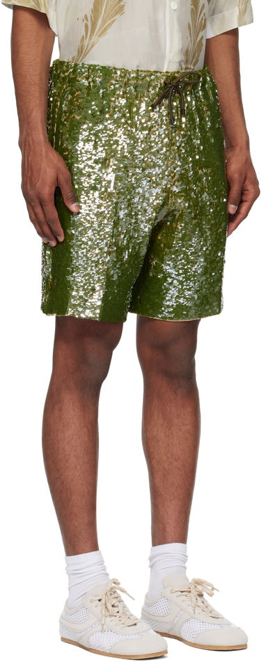 Šortky Dries Van Noten Dries Van Noten Sequin Shorts Zelené | 251-080973-1480, 1
