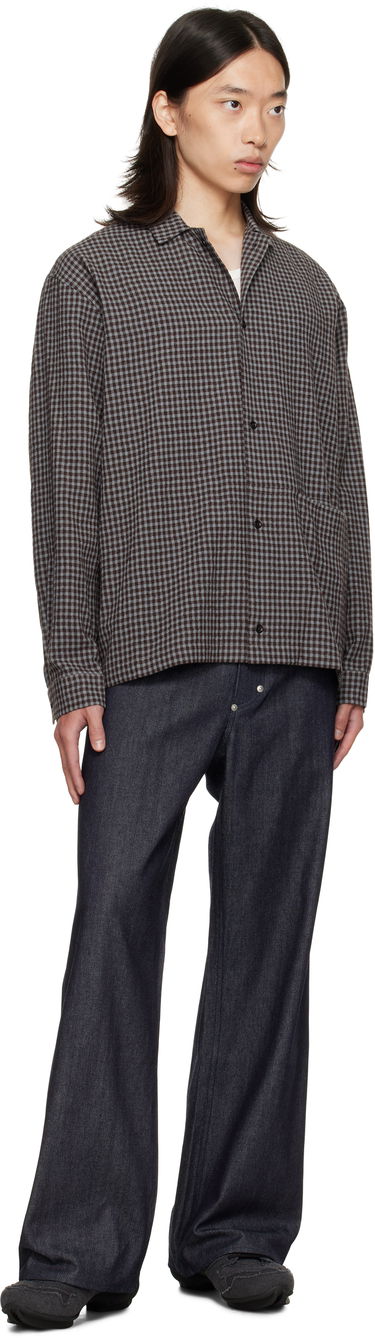 Košeľa sage NATION SAGE NATION Siesta Check Button-Down Shirt Hnedá | S139 SIESTA SHIRT WOOL COTTON, 3