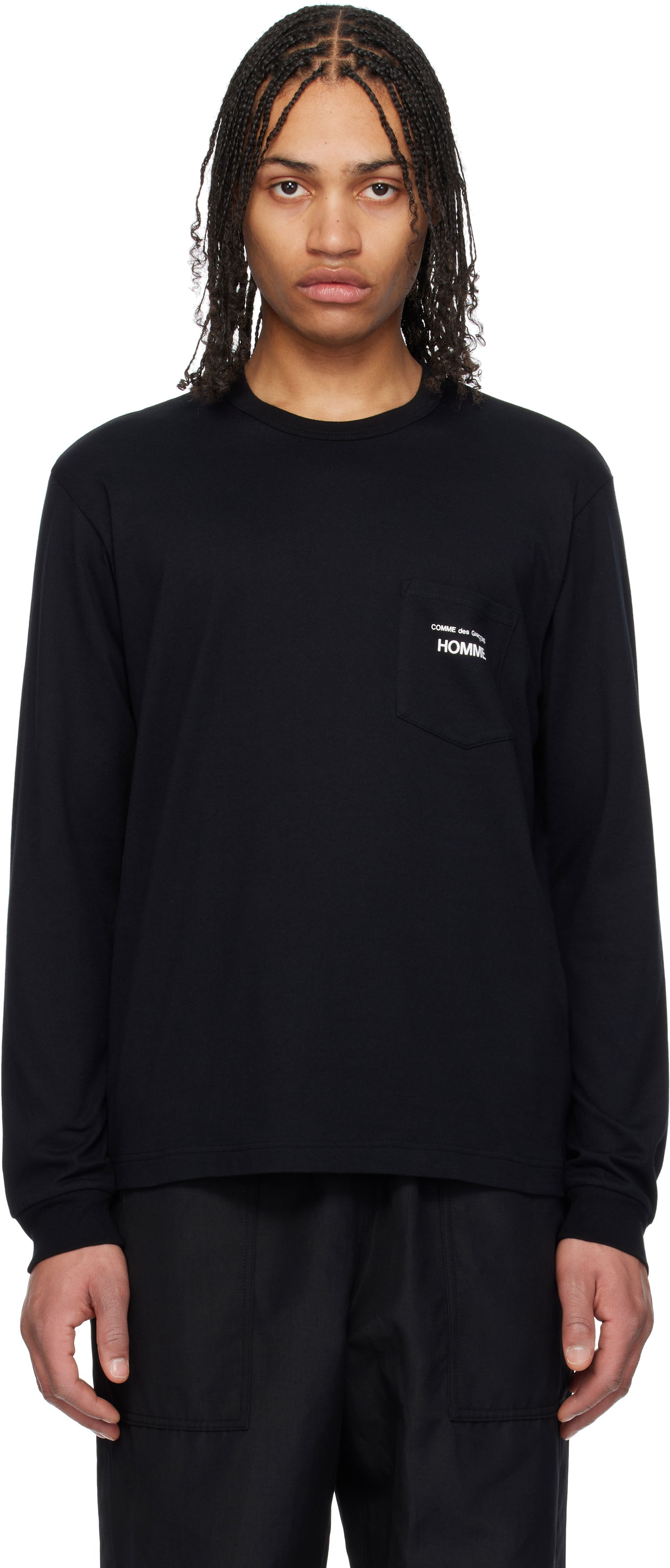 Tričko Comme des Garçons Pocket Long Sleeve T-Shirt Homme Čierna | HO-T102-051, 0
