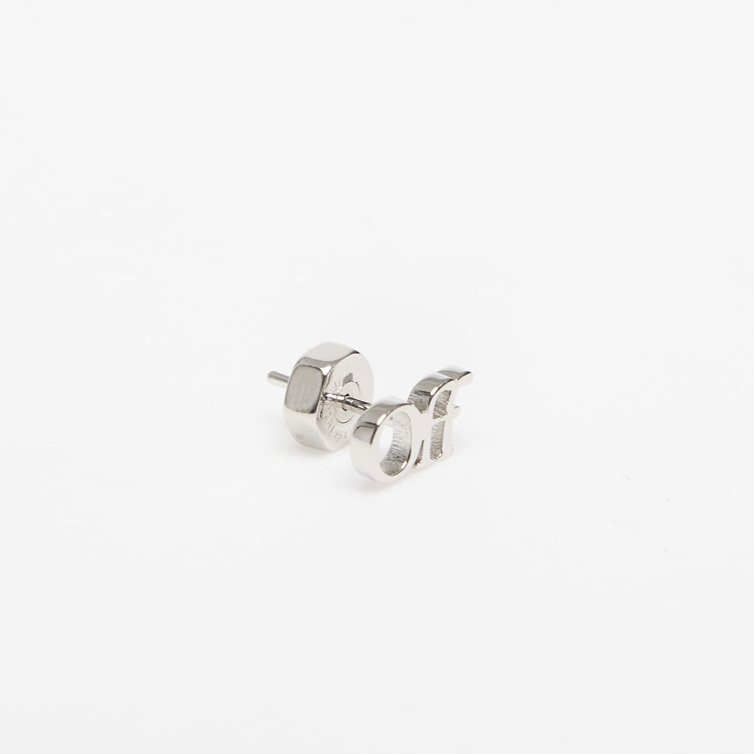 Náušnice Off-White Off-White Logo Mono Earring Metalická | OMOD063C99MET0017200, 1
