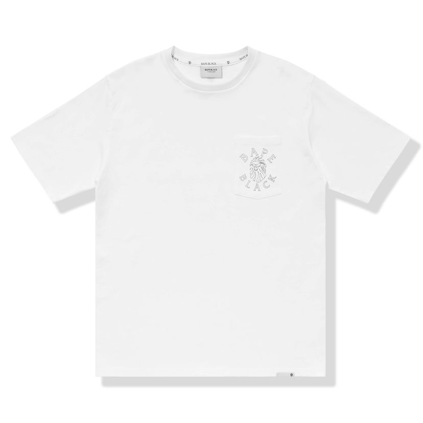 Tričko BAPE BAPE BLACK Logo Pocket Tee White Biela | 1I20-109-006 WH