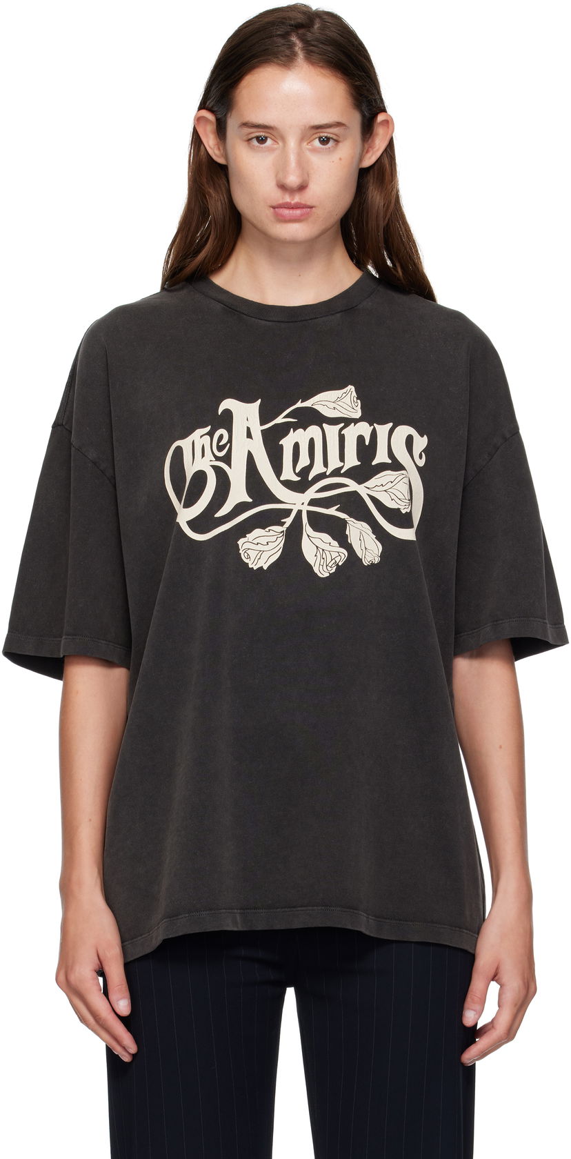 Tričko AMIRI AMIRI 'The Amiris' Oversized T-Shirt Čierna | AMJYTE1235
