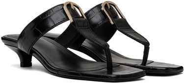 Doplnky TOTEME TOTEME 'The Belted Croco' Heeled Sandals Čierna | 242-WAS2043-LE0023, 3