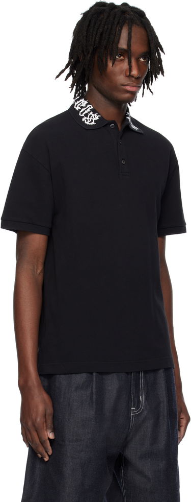 Polo tričko Palm Angels Palm Angels Neck Logo Polo Čierna | PMGB012S25FAB0021003, 1
