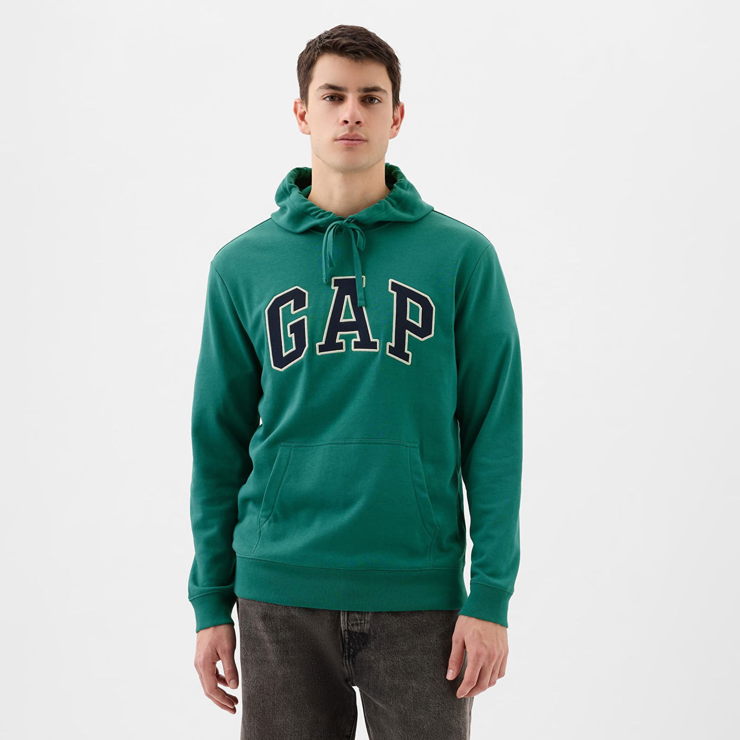 Mikina GAP French Terry Pullover Logo Hoodie Jade Stone Zelené | 868460-00, 0