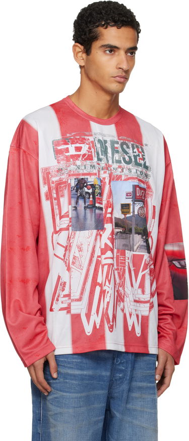 Tričko Diesel T-Ruby Striped Graphic Long Sleeve T-Shirt Rôznofarebný | A19539-0LKCC-42AA, 1