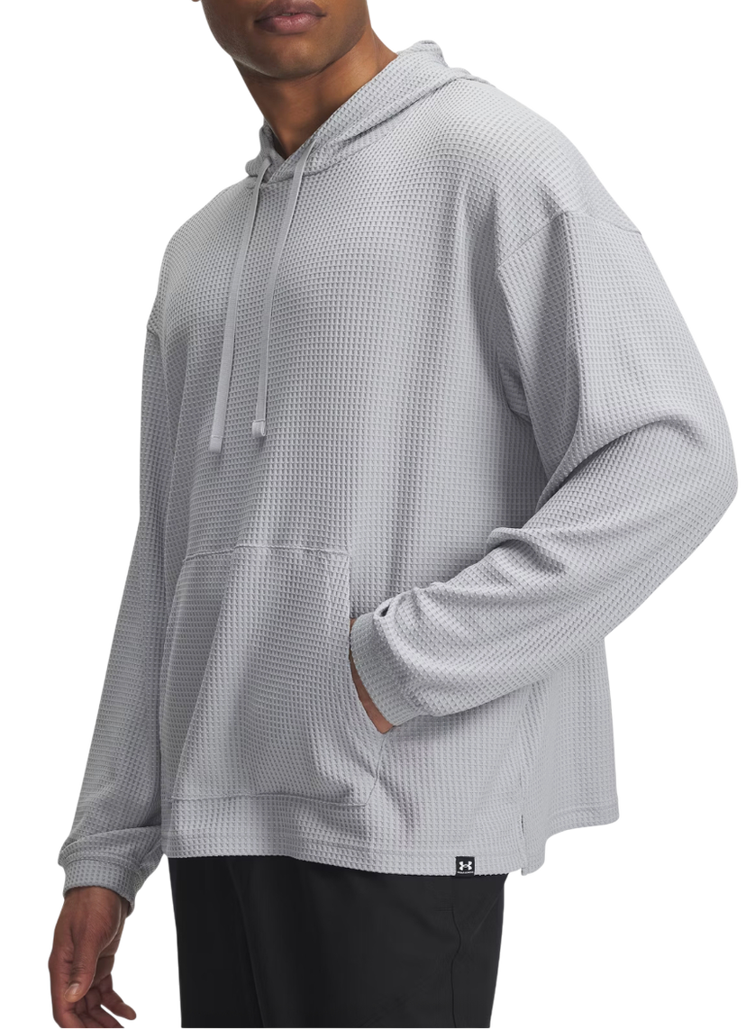 Mikina Under Armour Rival Waffle Hoodie Šedá | 1383108-011