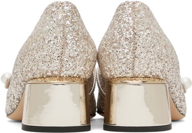 Tenisky a topánky Jimmy Choo Jimmy Choo Elisa 45 Glitter Mary Jane Block Heel Pumps Metalická | ELISA 45, 1