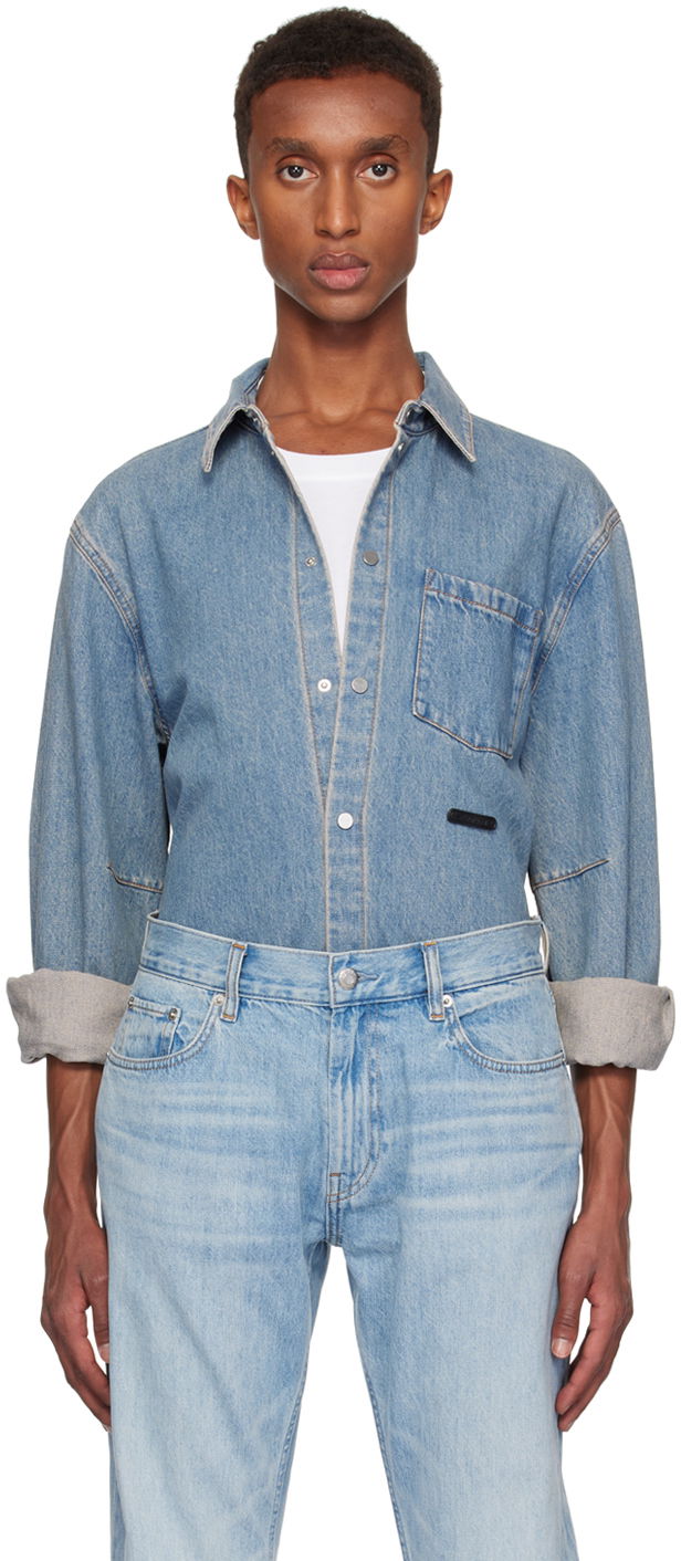 Košeľa Helmut Lang Classic Denim Shirt Modrá | O06DM501, 0