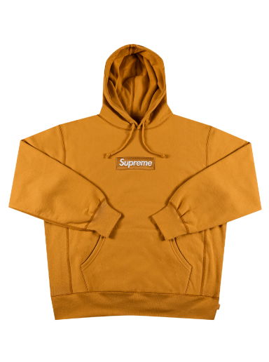 Mikina Supreme Box Logo Hooded Sweatshirt Oranžová | FW21SW35 LIGHT MUSTARD