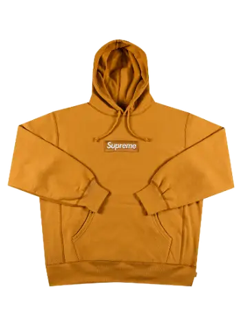 Supreme Box Logo Hooded Sweatshirt FW21SW35 LIGHT MUSTARD