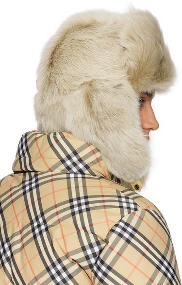 Klobúk Burberry Burberry Shearling Trapper Hat Béžová | 8114666, 2