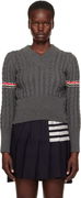 Classic Cable V-Neck Wool Sweater
