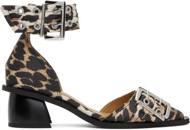 Tenisky a topánky GANNI GANNI Buckle Open Cut Heels Hnedá | S2863, 0