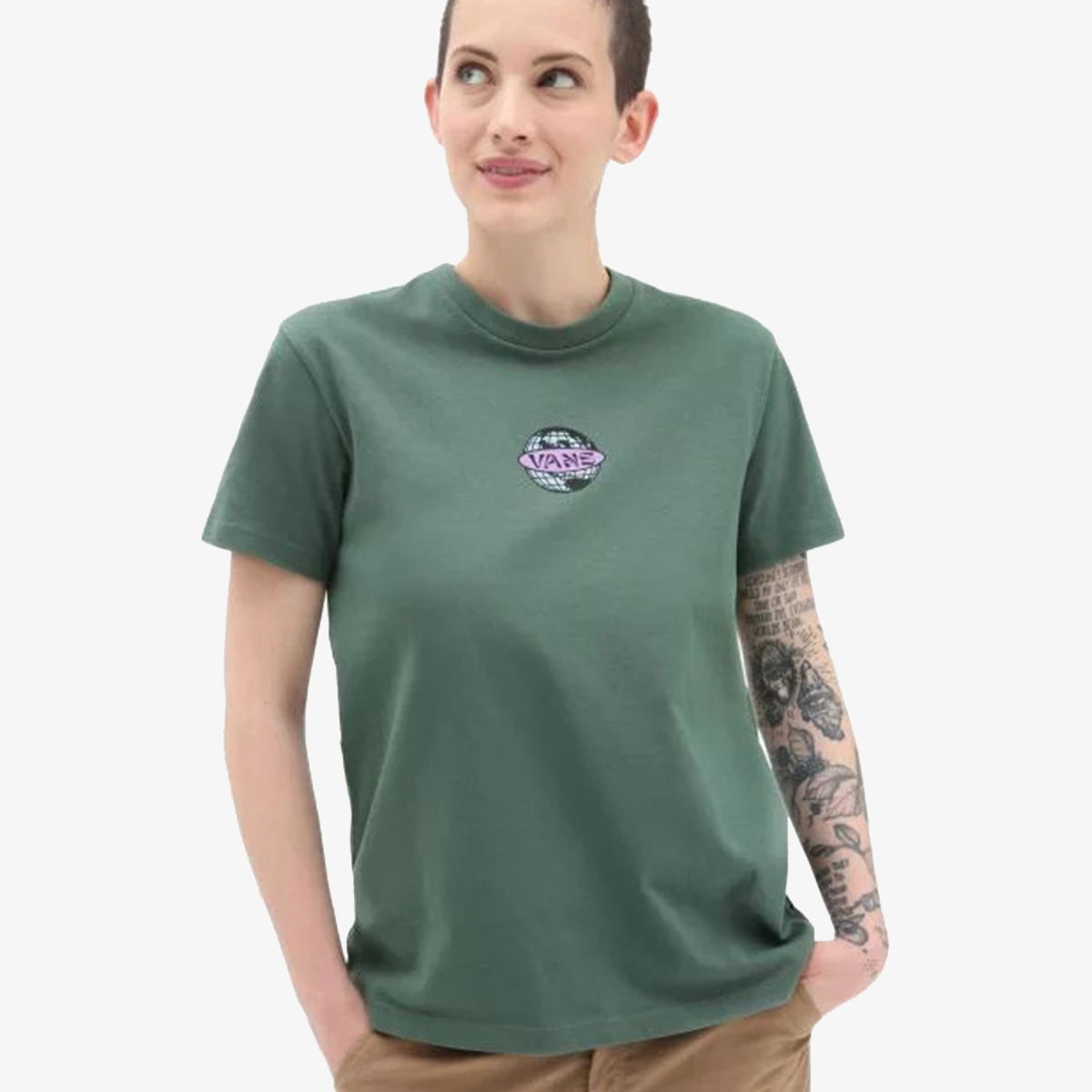 Tričko Vans Vans Earth & Sun BFF T-Shirt Zelené | VN0A7TN3YQW, 0