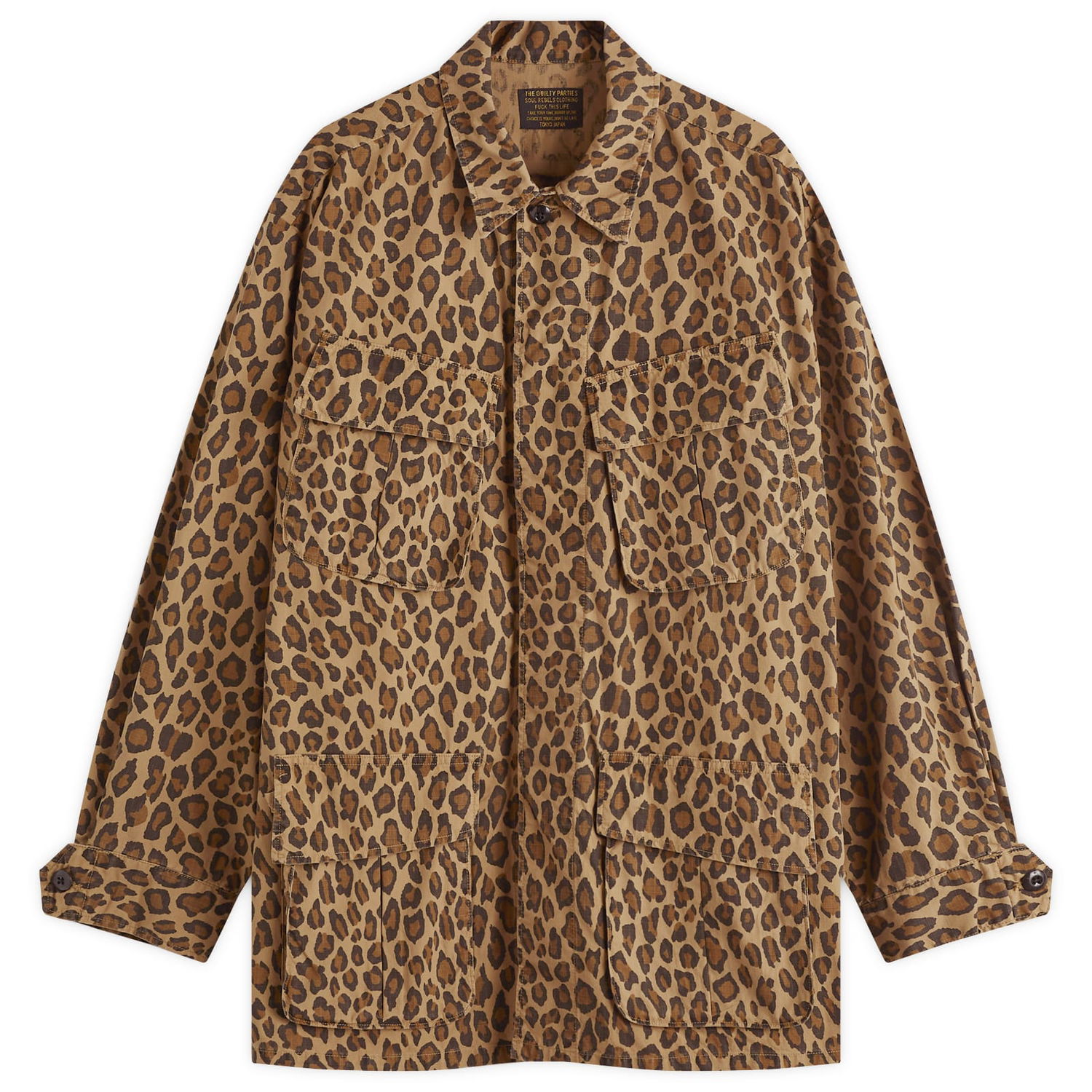 Bunda WACKO MARIA Leopard Fatigue Jacket Béžová | 24FWE-WMO-ML05-BEI, 0