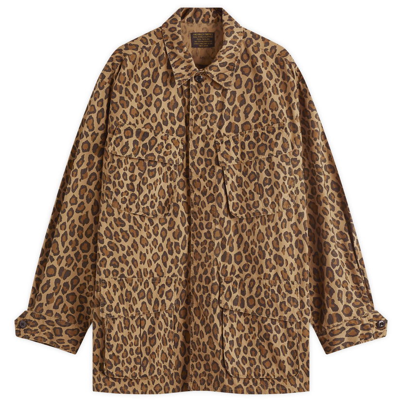 Bunda WACKO MARIA Leopard Fatigue Jacket Béžová | 24FWE-WMO-ML05-BEI