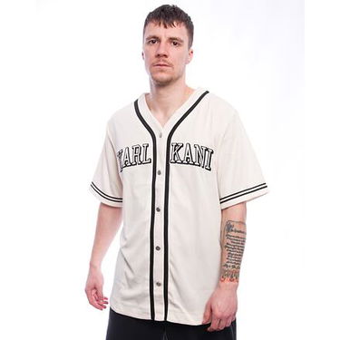 Dres Karl Kani Karl Kani College Baseball Shirt Béžová | KK-60350106, 0