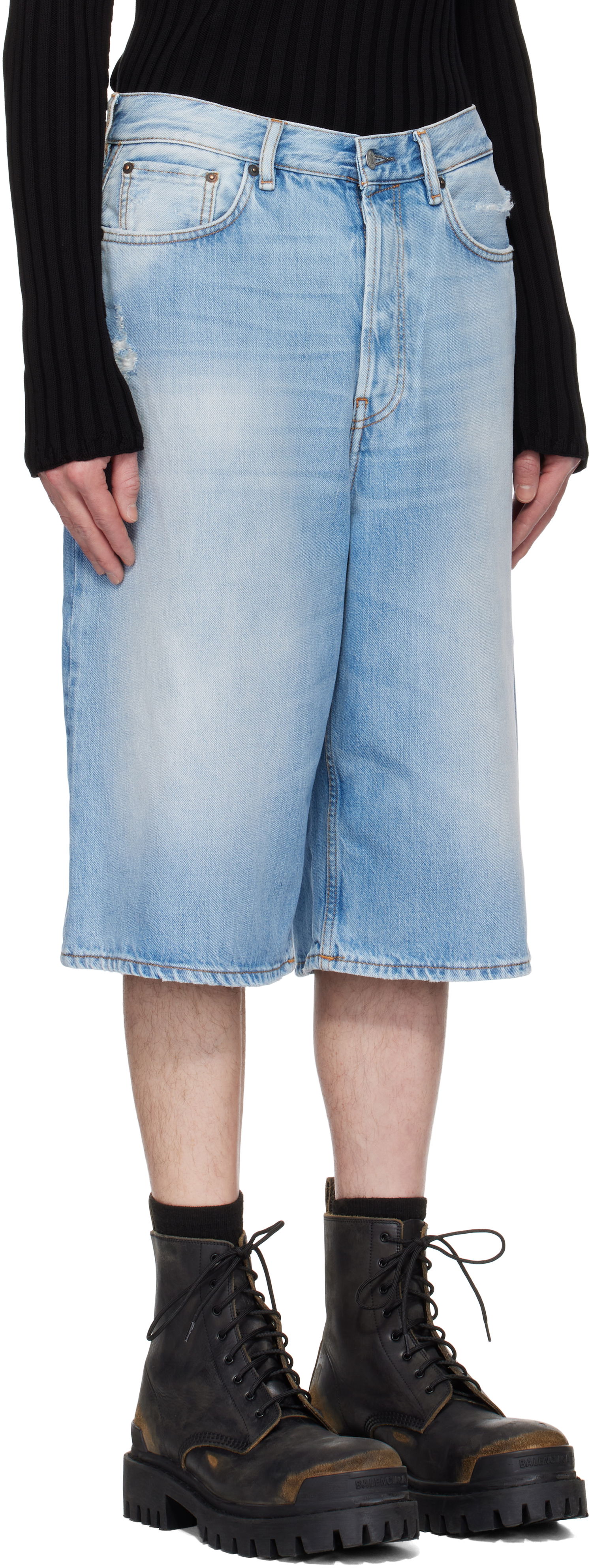 Šortky Acne Studios Acne Studios Loose Fit Denim Shorts Modrá | BE0162-, 1
