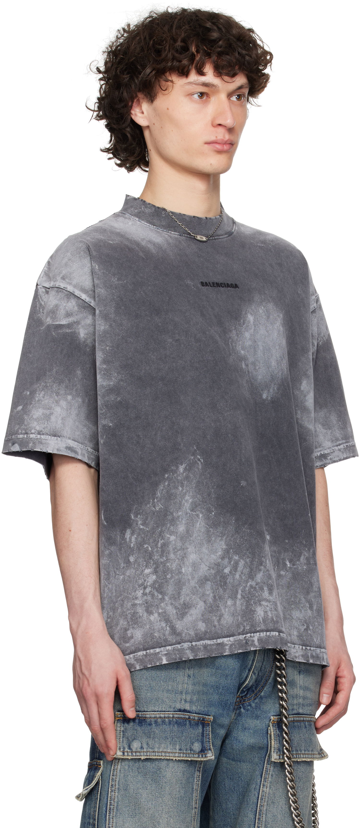 Tričko Balenciaga Balenciaga Medium Fit T-Shirt Šedá | 764235TRVI8, 1