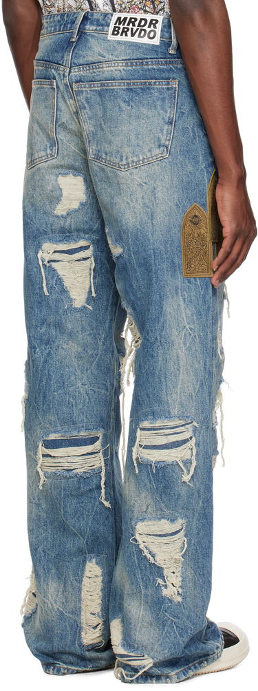 Džínsy Who Decides War Who Decides War Side Patch Relaxation Jeans Modrá | 1121030009SS25, 2