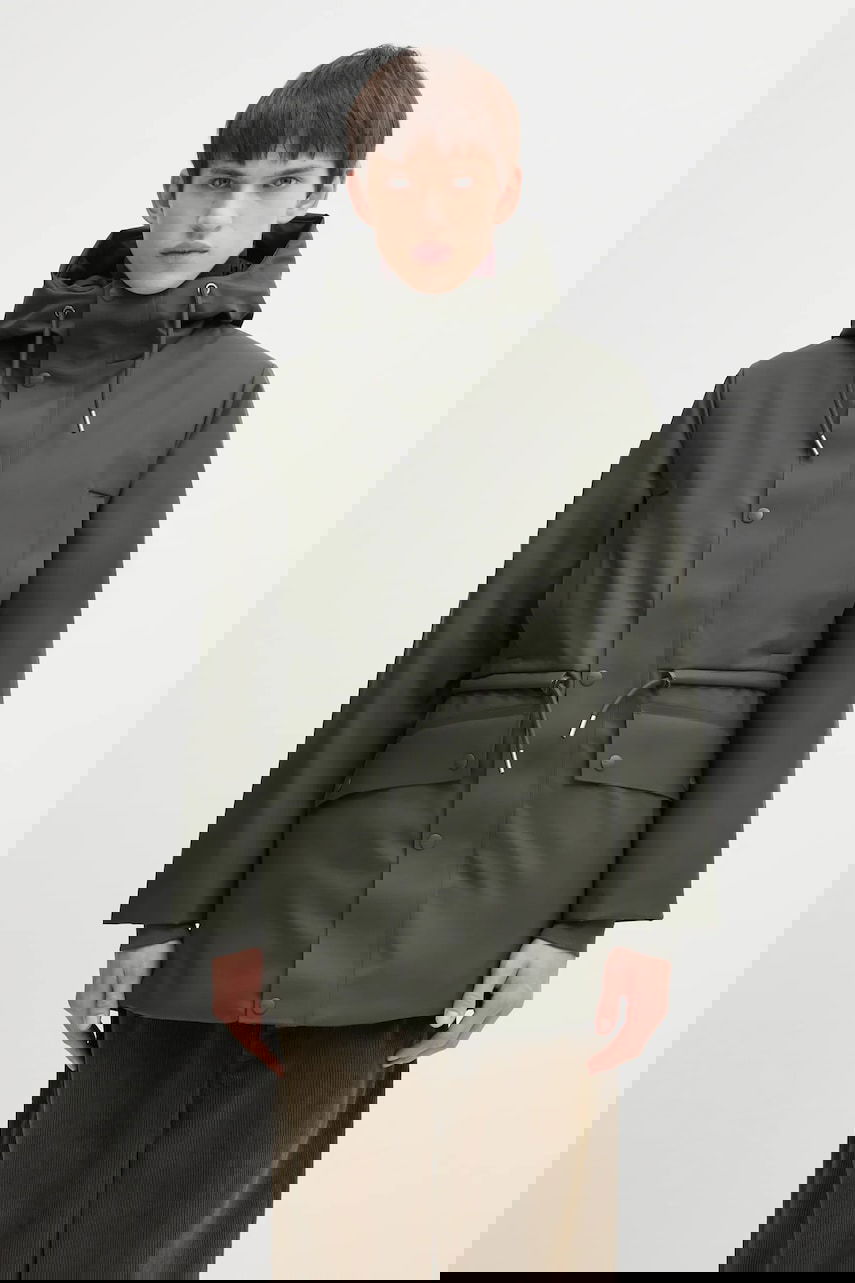 Parka Rains Nome String W Hooded Waterproof Parka with Drawstring Waist Zelené | 21500.03, 0