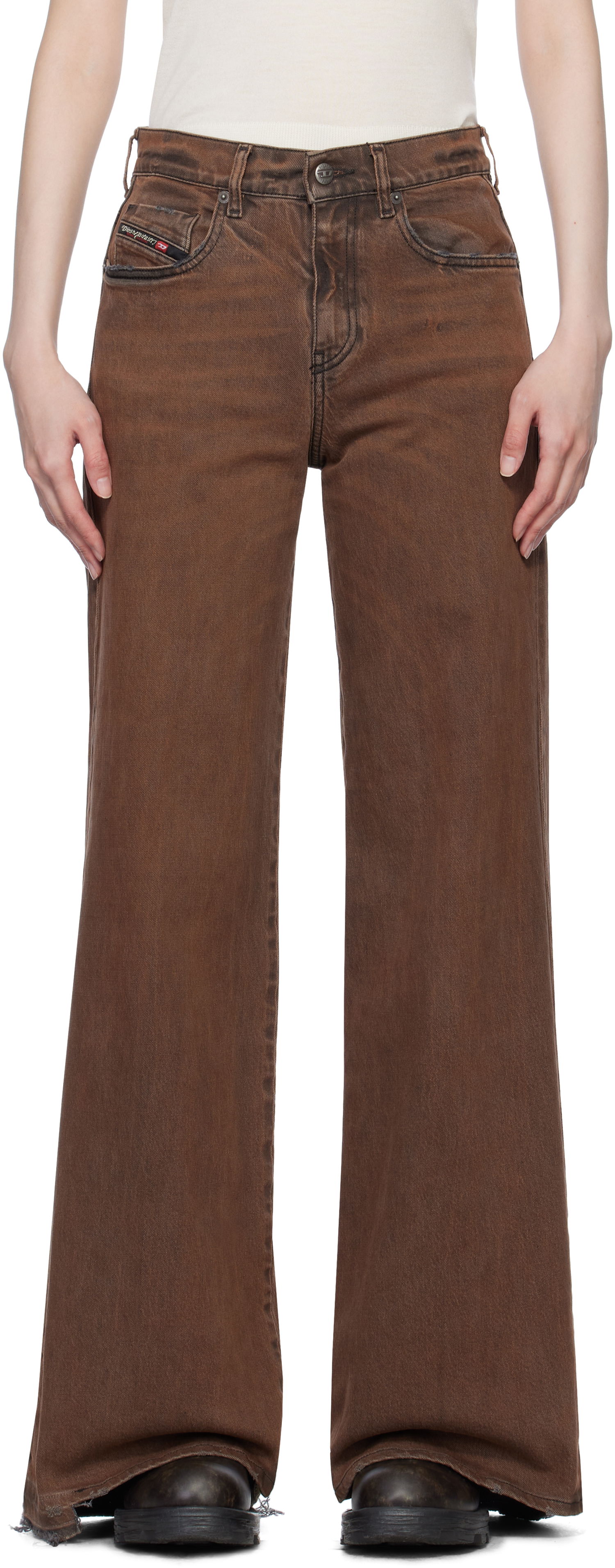 Džínsy Diesel Diesel 1978 D-Akemi Flare Jeans Hnedá | A03624 09L24, 0