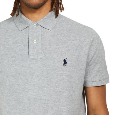 Polo tričko Polo by Ralph Lauren Custom Slim Fit Mesh Polo Shirt Šedá | 710782592003, 2