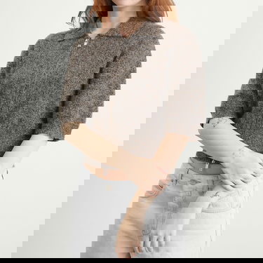 Sveter Samsoe Samsoe Sakelsie Hairy Knit Cardigan Šedá | F25400048-CLR002396, 5