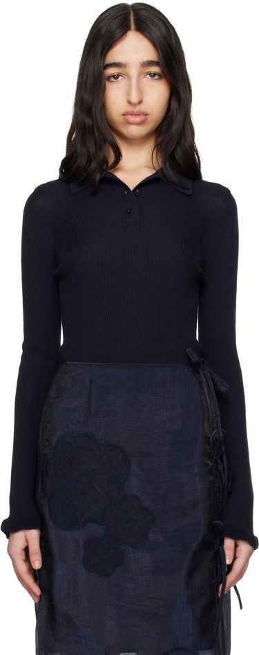 Sukňa Cecilie Bahnsen Cecilie Bahnsen Oda Pola Knit Top Navy | 1.25KNI50007 ODA TOP, 0