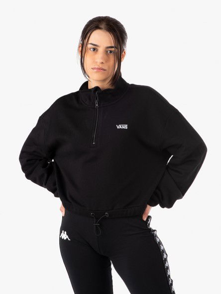 Mikina Vans Left Chest Half Zip Hoodie Čierna | VN0A4R97BLK, 0
