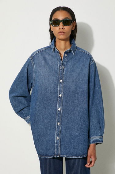 Košeľa Samsoe Samsoe Samsoe Samsoe Salea Relaxed Denim Shirt Modrá | F24200016, 0