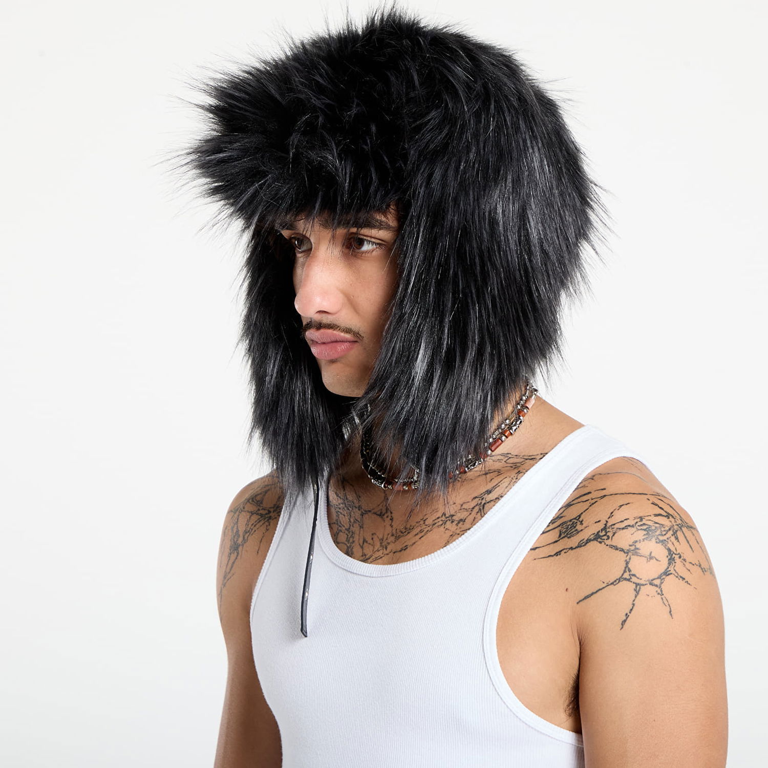 Klobúk MISBHV MISBHV Faux Fur Aviator Hat S/M Čierna | 251A503, 1