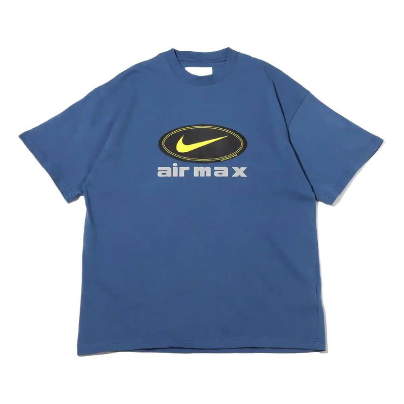 Tričko Nike Logo Print Round Neck T-Shirt Modrá | DV9400-410