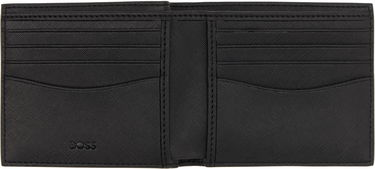 Peňaženka BOSS BOSS Saffiano Leather Wallet Čierna | 50542379, 2