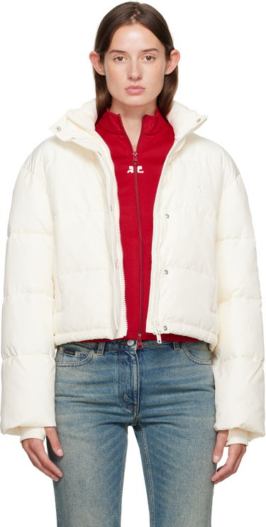 Prešívaná bunda Courrèges Courrèges Cropped Puffer Jacket Biela | 323CMA106PL0112, 0