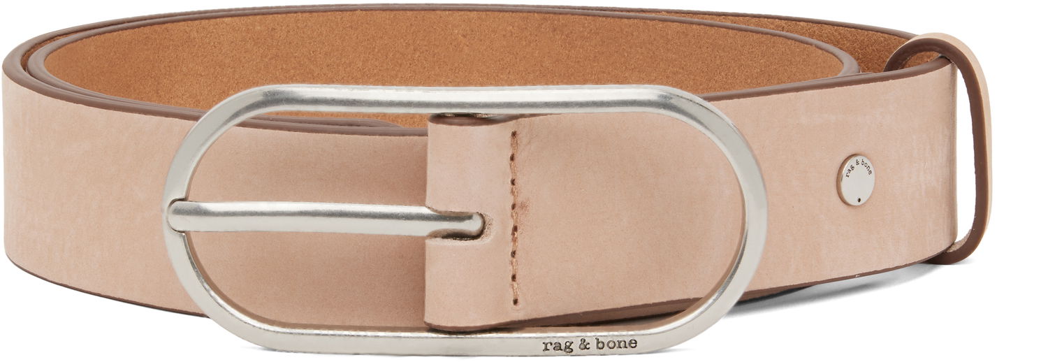 Opasok rag & bone Rag & Bone Rounded Rebound Suede Belt Béžová | WJW25PB1005SU5, 0