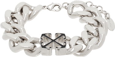 Náramok Off-White Enamel Arrow Chain Bracelet Metalická | OMOA106C99MET0017210, 0