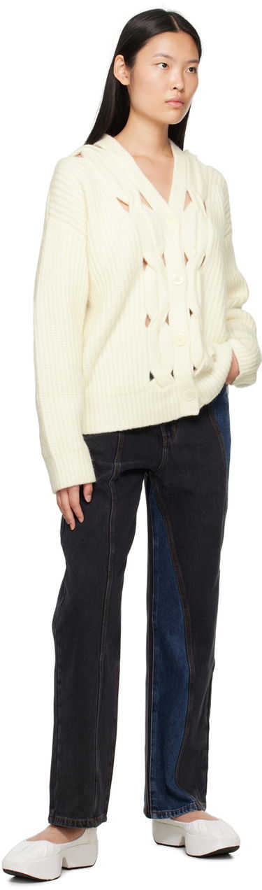 Džínsy Feng Chen Wang Feng Chen Wang Paneled Jeans Modrá | FUF16TR19, 3