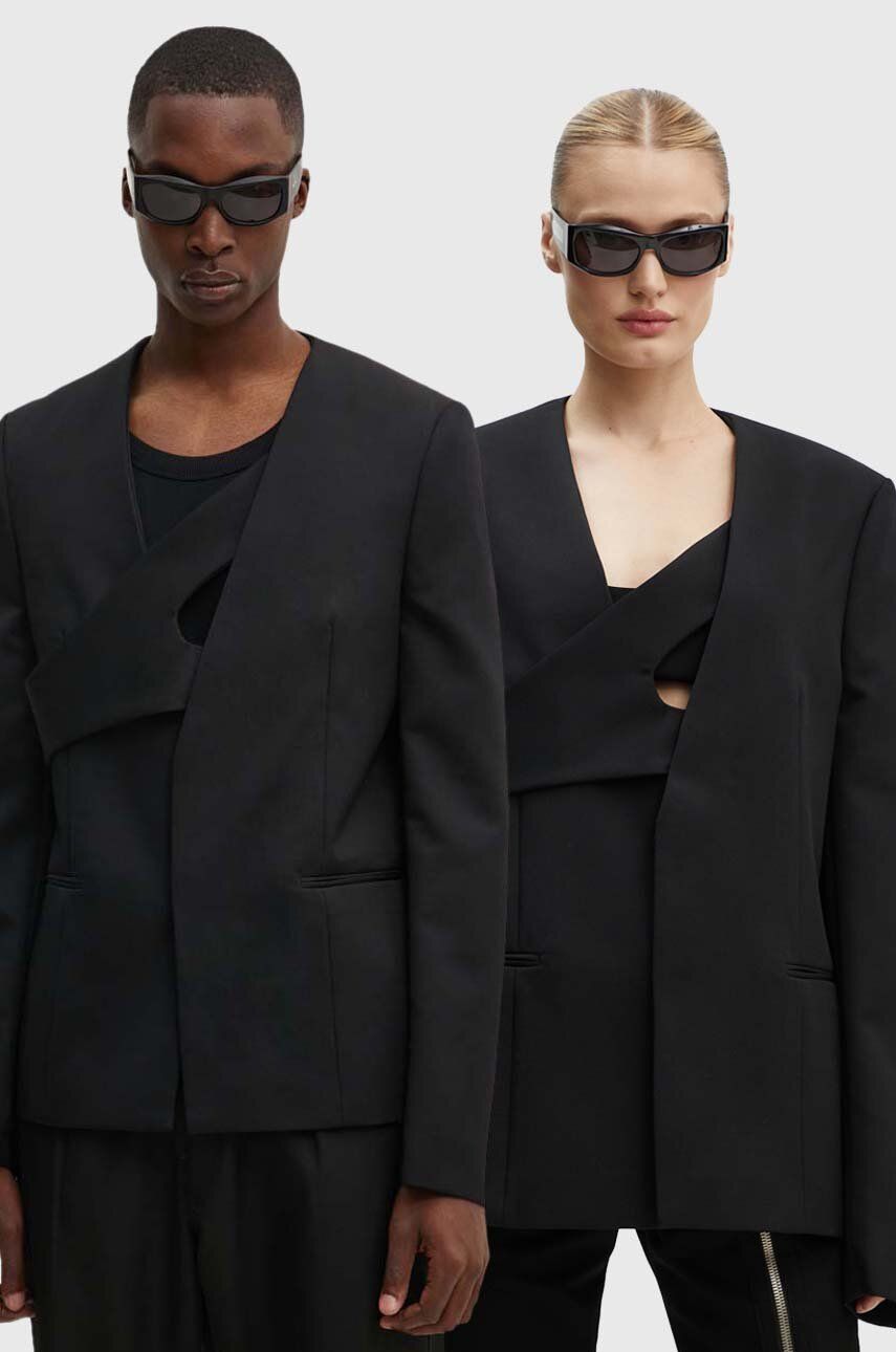 Kabáty HELIOT EMIL Black Cutout Wool Blazer Čierna | PREAW24.M.04.042.BLK01, 0