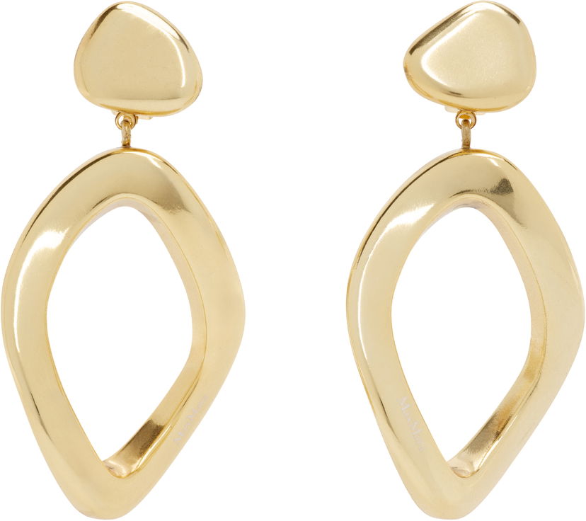 Náušnice Max Mara Max Mara Gold Gommoso Drop Earrings Metalická | 2514751072600