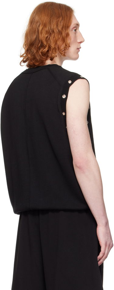 Tielko We11done We11done Eyelet Knit Vest Čierna | WD-KV0-25-677-M-BK, 2