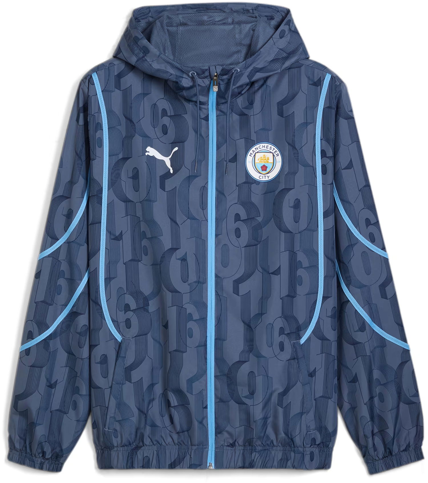 Bunda Puma MCFC Prematch Woven Jacket 2024/25 Modrá | 777580-22, 0