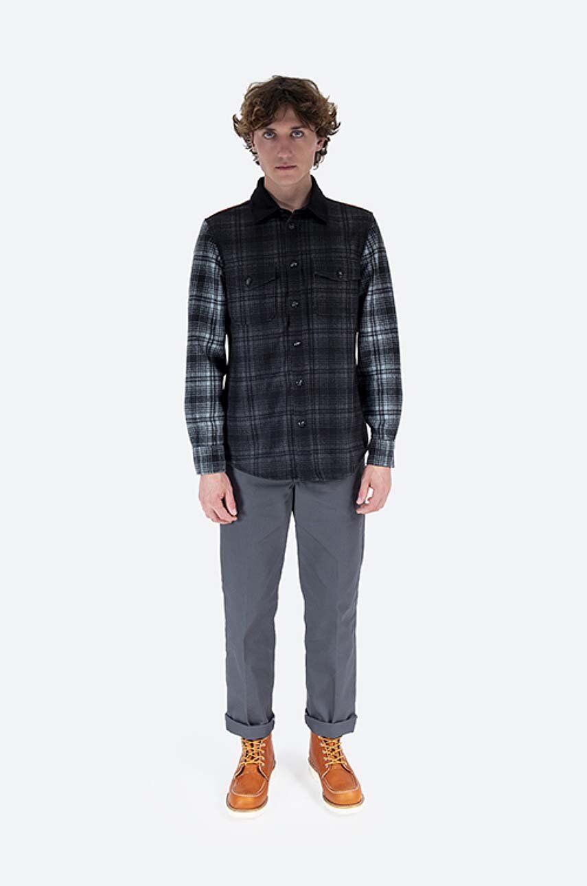 Košeľa WOOLRICH Alaskan Melton Wool Shirt Long Sleeve Čierna | CFWOOS0051MRUT2355, 1