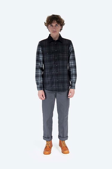 Košeľa WOOLRICH Alaskan Melton Wool Shirt Long Sleeve Čierna | CFWOOS0051MRUT2355, 1