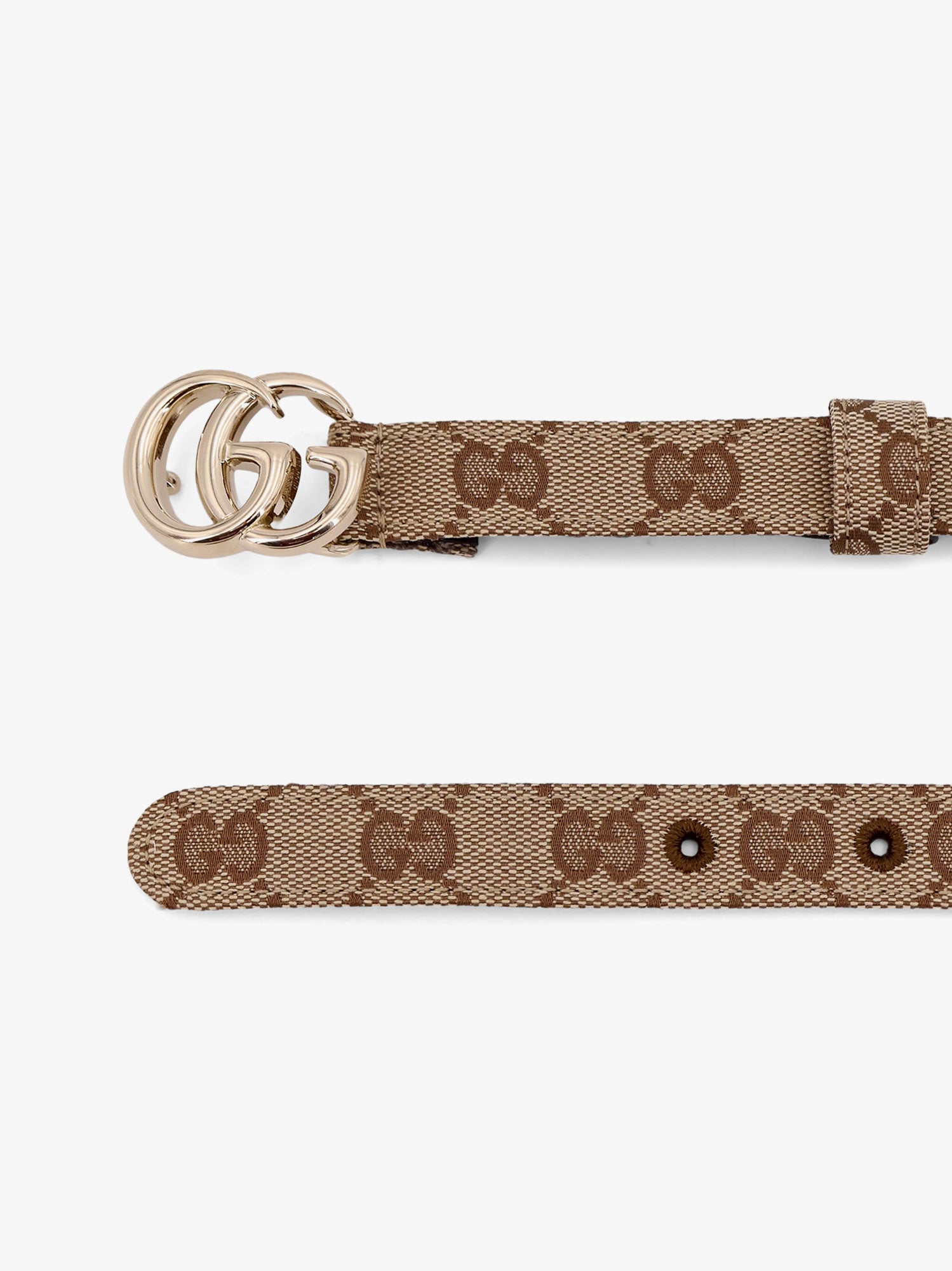 Opasok Gucci Gucci Supreme Canvas Belt with Double G Buckle Béžová | 409417KAAAM9742, 1