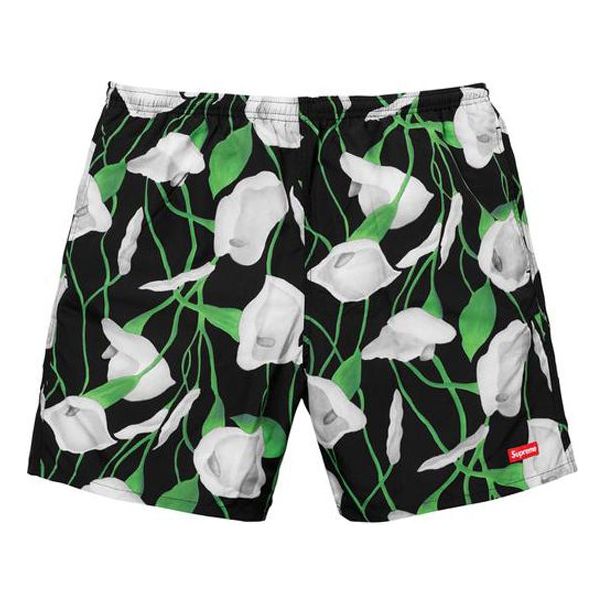 Plavky Supreme Floral Print Nylon Water Shorts Čierna | SUP-SS18-10432
