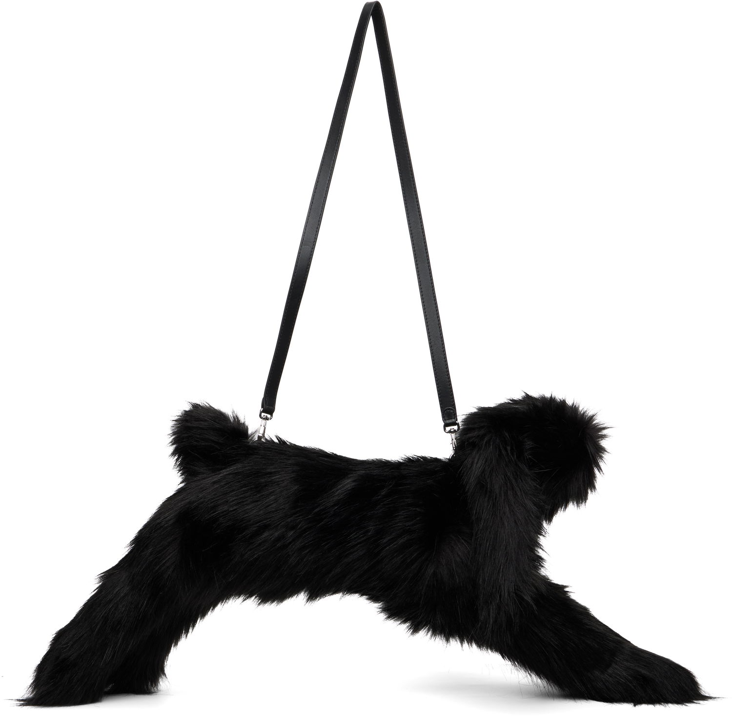 Taška cez rameno Simone Rocha Simone Rocha Faux Fur Hare Crossbody Bag Čierna | BAG197B 0815, 0