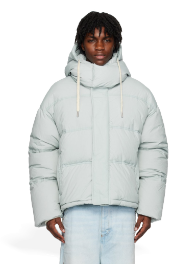 Prešívaná bunda AMI Hooded Down Jacket Modrá | UJK402.PA0009