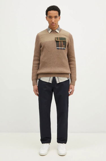 Sveter Baracuta Miller Knit Warm Wool Blend Sweater Hnedá | BRMAG0191, 4